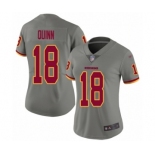 Women's Washington Redskins #18 Trey Quinn Limited Gray Inverted Legend Football Jersey