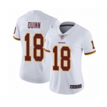 Women's Washington Redskins #18 Trey Quinn White Vapor Untouchable Limited Player Football Jersey