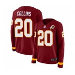 Women's Washington Redskins #20 Landon Collins Limited Burgundy Therma Long Sleeve Football Jersey