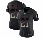 Women's Washington Redskins #21 Sean Taylor Limited Black Smoke Fashion Football Jersey