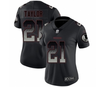 Women's Washington Redskins #21 Sean Taylor Limited Black Smoke Fashion Football Jersey