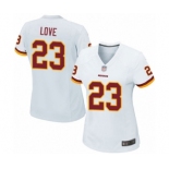 Women's Washington Redskins #23 Bryce Love Game White Football Jersey