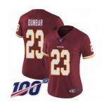 Women's Washington Redskins #23 Quinton DuBasketballr Burgundy Red Team Color Vapor Untouchable Limited Player 100th Season Football Jersey