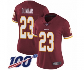 Women's Washington Redskins #23 Quinton DuBasketballr Burgundy Red Team Color Vapor Untouchable Limited Player 100th Season Football Jersey