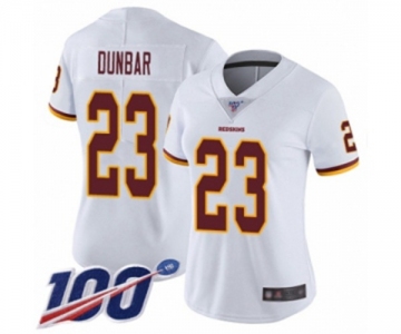 Women's Washington Redskins #23 Quinton DuBasketballr White Vapor Untouchable Limited Player 100th Season Football Jersey