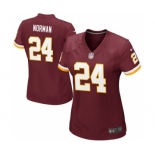 Women's Washington Redskins #24 Josh Norman Burgundy Home Game Jersey