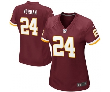 Women's Washington Redskins #24 Josh Norman Burgundy Home Game Jersey