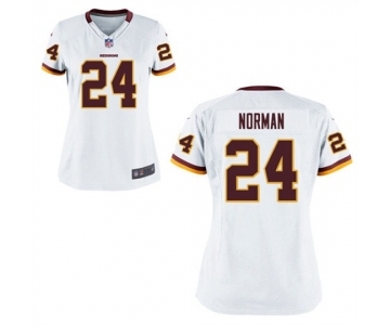 Womens Washington Redskins #24 Josh Norman White Game Jersey