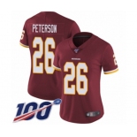 Women's Washington Redskins #26 Adrian Peterson Burgundy Red Team Color Vapor Untouchable Limited Player 100th Season Football Jersey