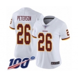 Women's Washington Redskins #26 Adrian Peterson White Vapor Untouchable Limited Player 100th Season Football Jersey