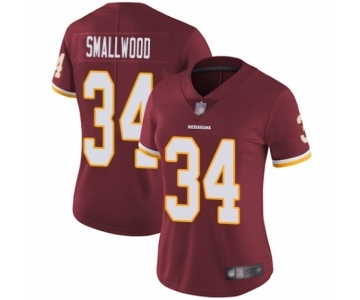 Women's Washington Redskins #34 Wendell Smallwood Burgundy Red Team Color Vapor Untouchable Limited Player Football Jersey