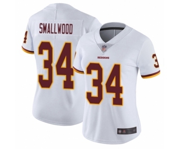 Women's Washington Redskins #34 Wendell Smallwood White Vapor Untouchable Limited Player Football Jersey