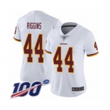 Women's Washington Redskins #44 John Riggins White Vapor Untouchable Limited Player 100th Season Football Jersey