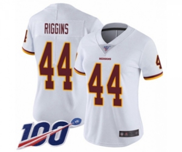 Women's Washington Redskins #44 John Riggins White Vapor Untouchable Limited Player 100th Season Football Jersey