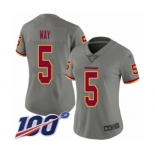 Women's Washington Redskins #5 Tress Way Limited Gray Inverted Legend 100th Season Football Jersey