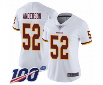 Women's Washington Redskins #52 Ryan Anderson White Vapor Untouchable Limited Player 100th Season Football Jersey