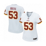 Women's Washington Redskins #53 Jon Bostic Game White Football Jersey