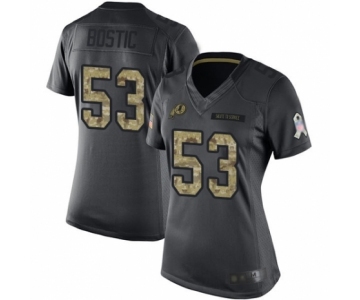 Women's Washington Redskins #53 Jon Bostic Limited Black 2016 Salute to Service Football Jersey