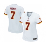 Women's Washington Redskins #7 Dwayne Haskins Game White Football Jersey