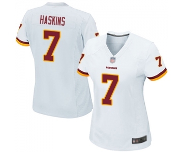 Women's Washington Redskins #7 Dwayne Haskins Game White Football Jersey