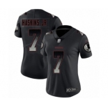 Women's Washington Redskins #7 Dwayne Haskins Limited Black Smoke Fashion Football Jersey