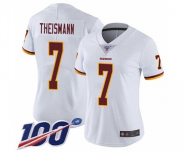 Women's Washington Redskins #7 Joe Theismann White Vapor Untouchable Limited Player 100th Season Football Jersey