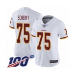 Women's Washington Redskins #75 Brandon Scherff White Vapor Untouchable Limited Player 100th Season Football Jersey