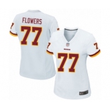 Women's Washington Redskins #77 Ereck Flowers Game White Football Jersey