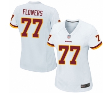 Women's Washington Redskins #77 Ereck Flowers Game White Football Jersey