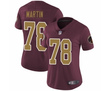 Women's Washington Redskins #78 Wes Martin Burgundy Red Gold Number Alternate 80TH Anniversary Vapor Untouchable Limited Player Football Jersey