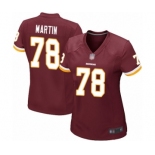 Women's Washington Redskins #78 Wes Martin Game Burgundy Red Team Color Football Jersey