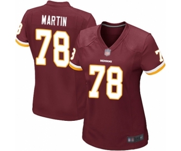 Women's Washington Redskins #78 Wes Martin Game Burgundy Red Team Color Football Jersey