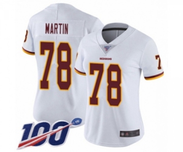 Women's Washington Redskins #78 Wes Martin White Vapor Untouchable Limited Player 100th Season Football Jersey