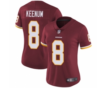 Women's Washington Redskins #8 Case Keenum Burgundy Red Team Color Vapor Untouchable Limited Player Football Jersey