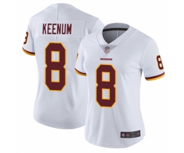 Women's Washington Redskins #8 Case Keenum White Vapor Untouchable Limited Player Football Jersey