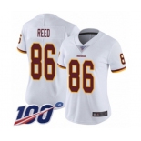 Women's Washington Redskins #86 Jordan Reed White Vapor Untouchable Limited Player 100th Season Football Jersey