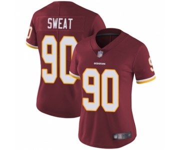 Women's Washington Redskins #90 Montez Sweat Burgundy Red Team Color Vapor Untouchable Limited Player Football Jersey