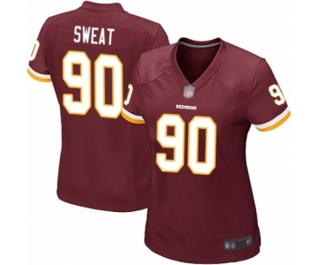 Women's Washington Redskins #90 Montez Sweat Game Burgundy Red Team Color Football Jersey