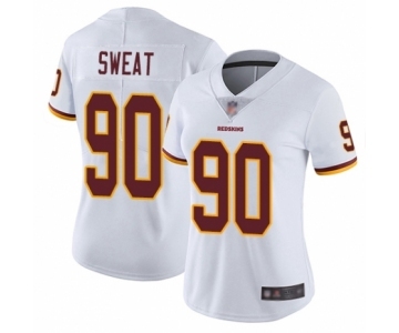 Women's Washington Redskins #90 Montez Sweat White Vapor Untouchable Limited Player Football Jersey