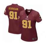 Women's Washington Redskins #91 Ryan Kerrigan Game Burgundy Red Gold Number Alternate 80TH Anniversary Football Jersey