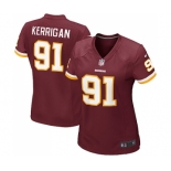 Women's Washington Redskins #91 Ryan Kerrigan Game Burgundy Red Team Color Football Jersey