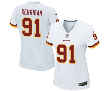 Women's Washington Redskins #91 Ryan Kerrigan Game White Football Jersey