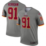 Women's Washington Redskins #91 Ryan Kerrigan Limited Gray Inverted Legend Football Jersey