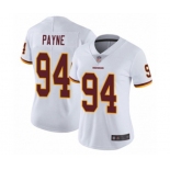 Women's Washington Redskins #94 Da'Ron Payne White Vapor Untouchable Limited Player Football Jersey