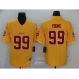 Women's Washington Redskins #99 Chase Young Limited Gold Rush Vapor Untouchable Football Jersey