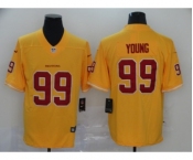 Women's Washington Redskins #99 Chase Young Limited Gold Rush Vapor Untouchable Football Jersey