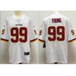 Women's Washington Redskins #99 Chase Young White Vapor Untouchable Limited Player Football Jersey