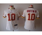 nike women nfl jerseys washington redskins #10 griffin iii white[nike limited]