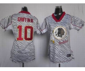 nike women nfl jerseys washington redskins #10 griffiniii [fem fan zebra]