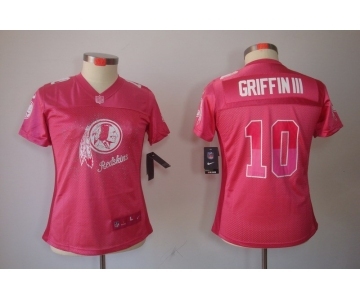 nike women nfl jerseys washington redskins #10 griffiniii pink[2012 fem fan]